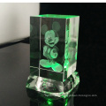 3D Crystal Cartoon Lasermaus mit mehrfarbigen Kristall führte leichte Basis